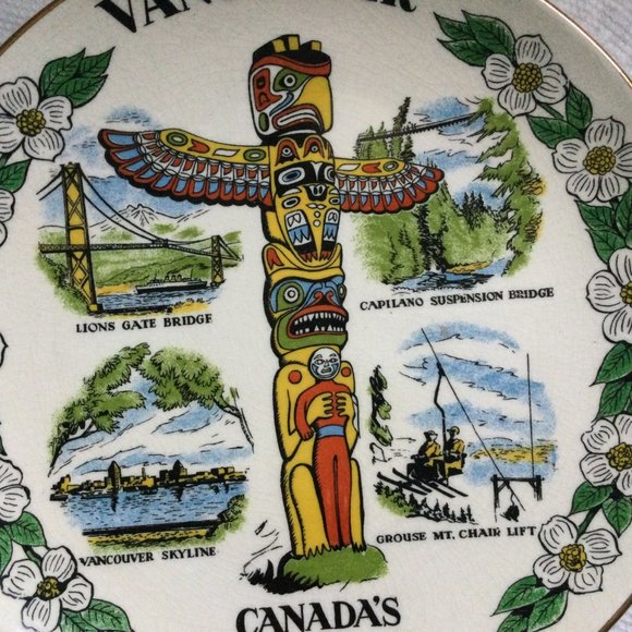 Vintage Royal Winton England Coast Craft Vancouver Canada Collectible Plate - Picture 3 of 5
